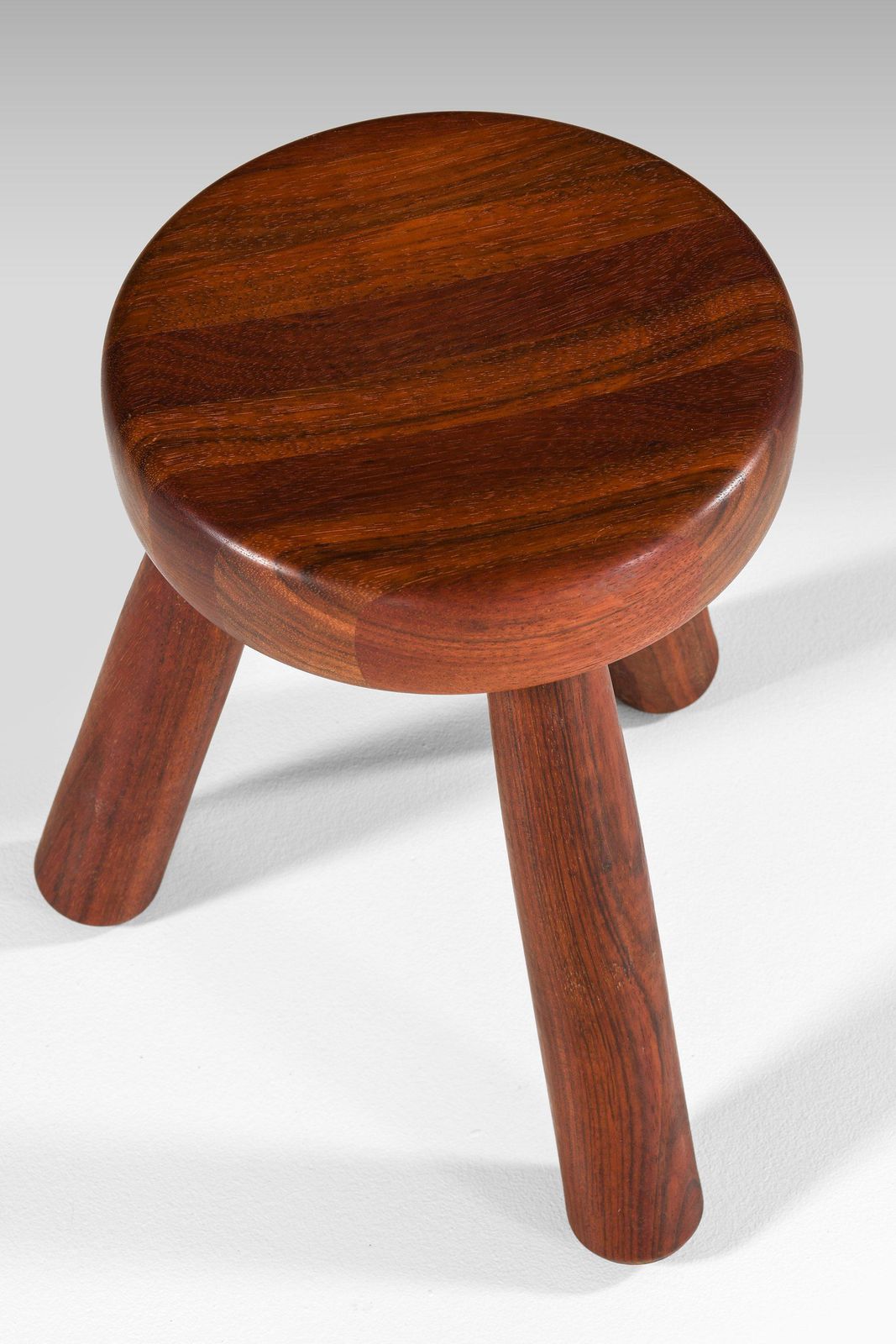 Large Stool In Jatoba Wood By Ingvar Hildingsson, 1980's photo for sale