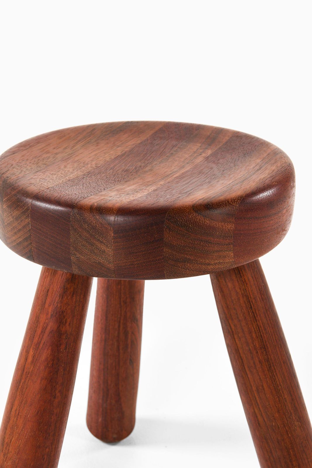 Large Stool In Jatoba Wood By Ingvar Hildingsson, 1980's photo vinterior