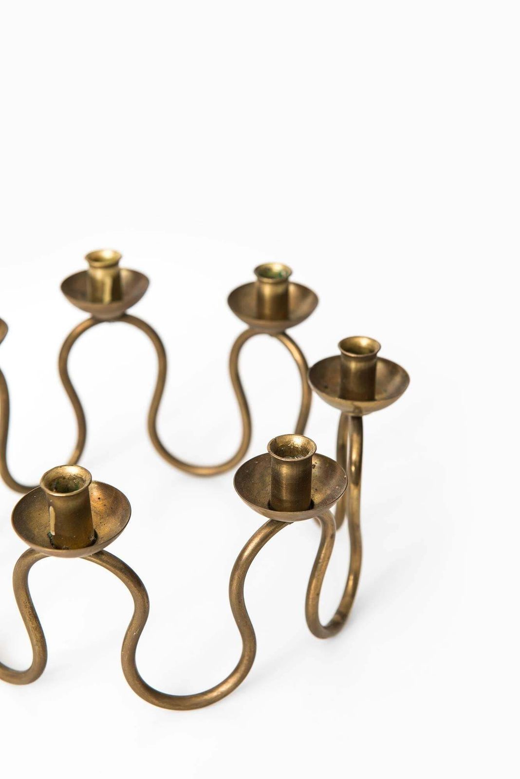 Lars Holmström Candlestick In Brass By Lars Holmström In Sweden photo for sale
