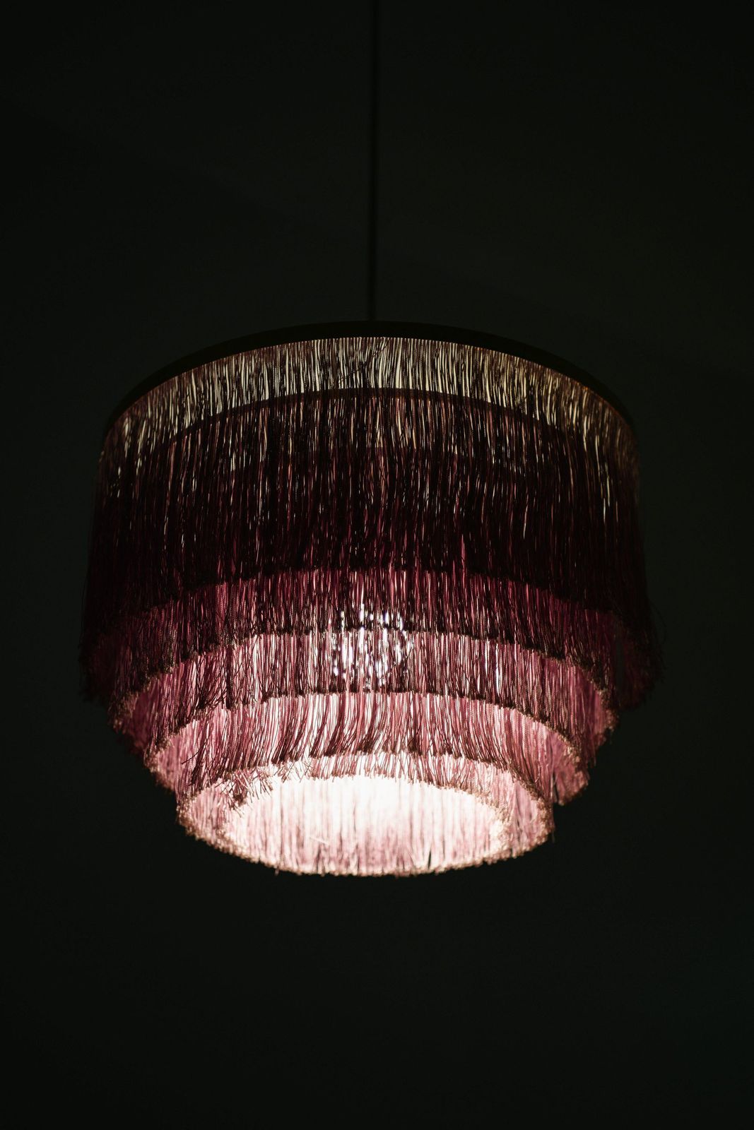 Ceiling Lamp In Brass And Silk Fringes By Hans Agne Jakobsson, 1960's photo 4247.0