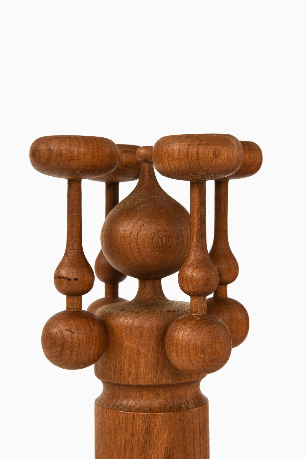 Pair Of Candlesticks In Teak By Erik Höglund, 1950's photo Home Decor