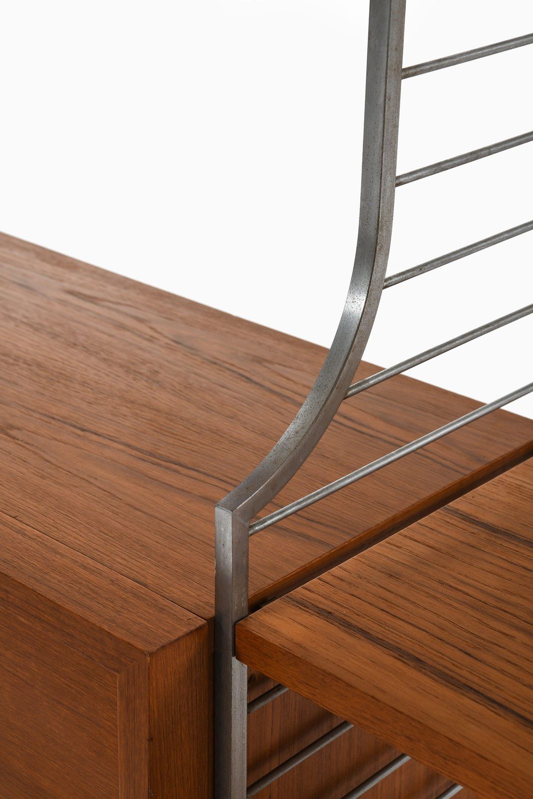 Large Bookcase In Teak And Chromed Steel By Nils Strinning, 1960's photo buy