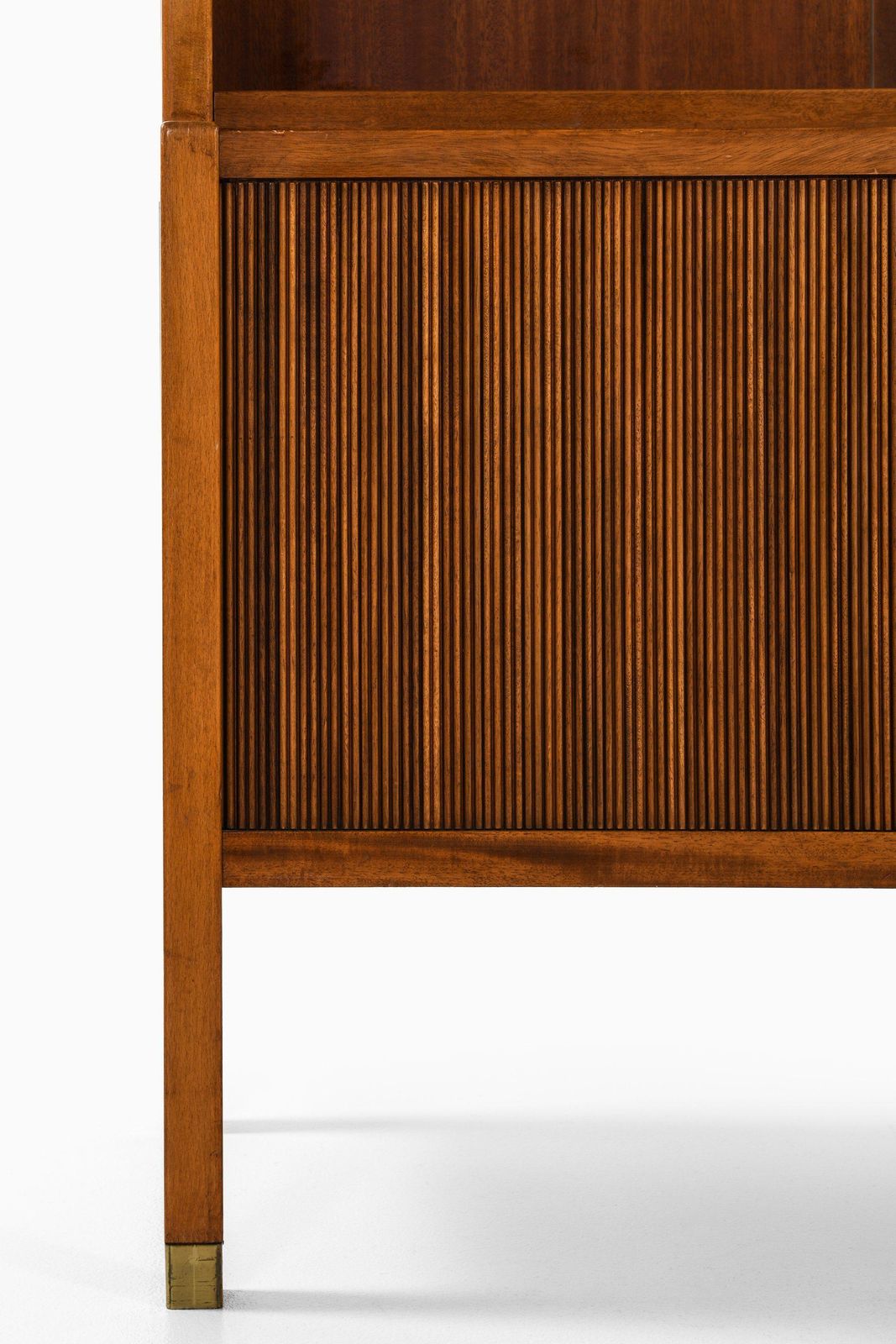 Pair Of Cabinets In Walnut, Brass And Glass By Carl Axel Acking, 1950's photo 7219.0