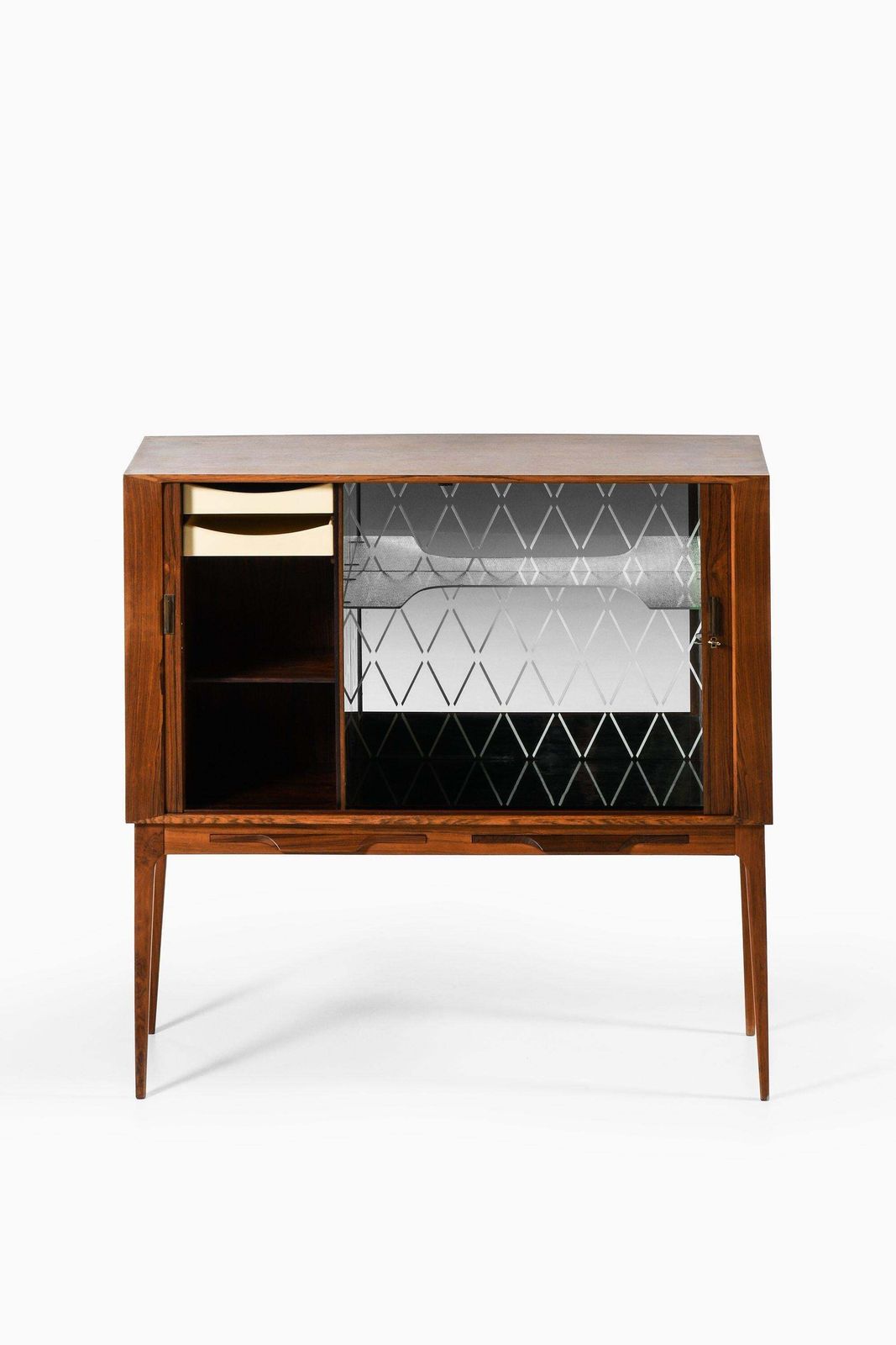 Bar Cabinet With Tambour Doors In Rosewood And Brass By Kurt østervig, 1960's photo 8069.0