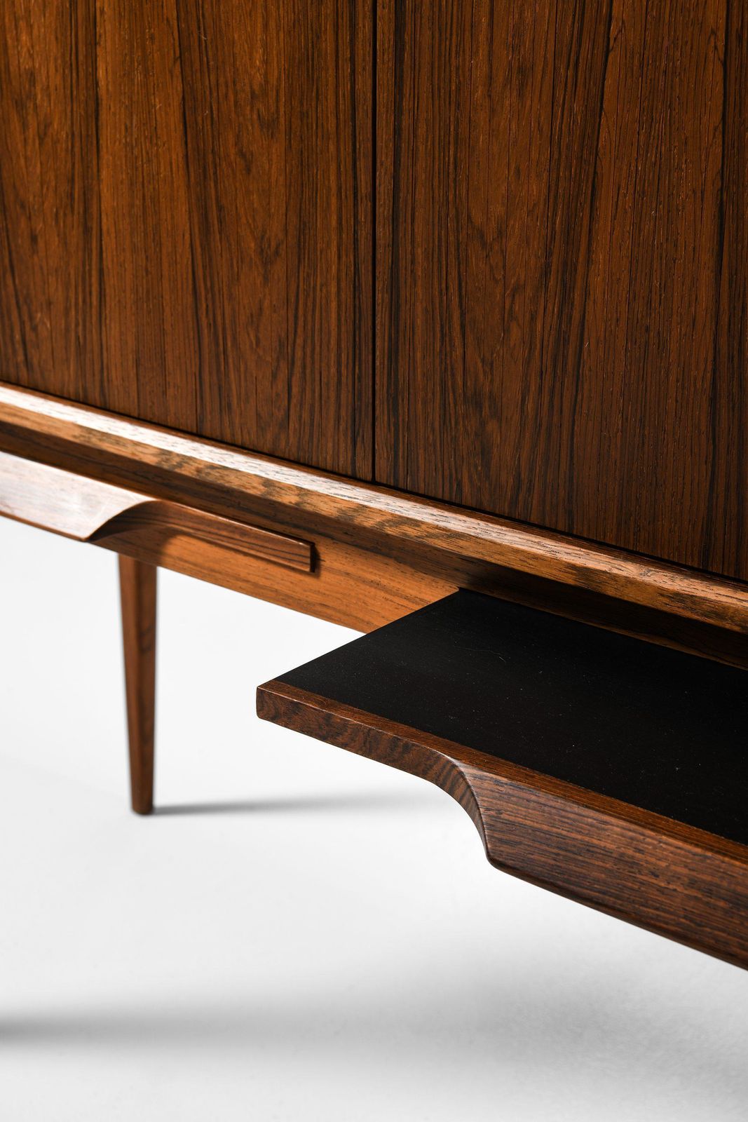 Bar Cabinet With Tambour Doors In Rosewood And Brass By Kurt østervig, 1960's photo buy