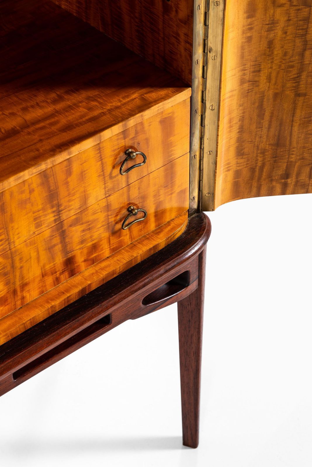 Unique Cabinet In Rosewood And Burlwood Produced In Sweden photo vintage