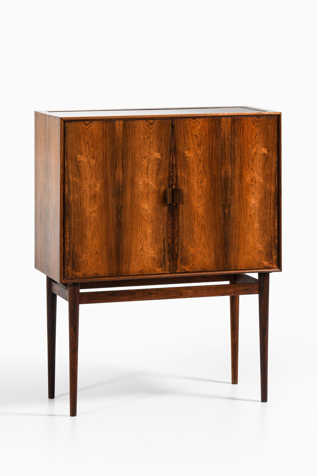 Bar Cabinet In Rosewood, Black Formica By Helge Vestergaard Jensen, 1950's photo 10617.0