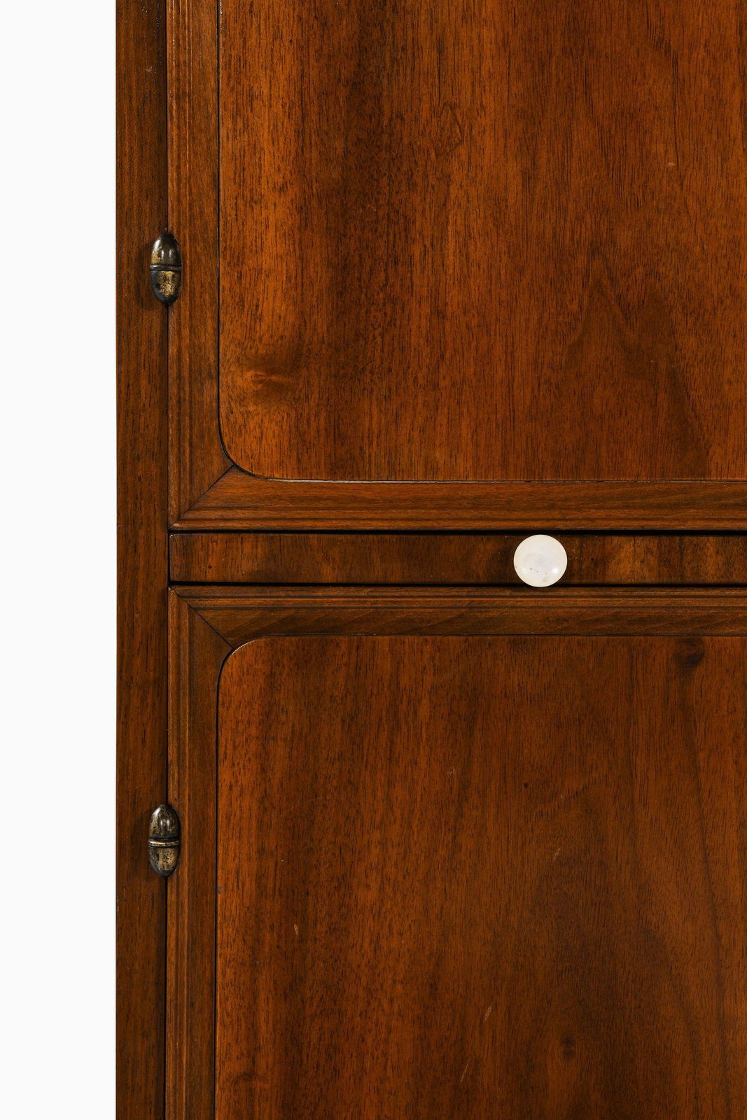 Rare Bar Cabinet In Walnut And Brass, 1930's photo buy