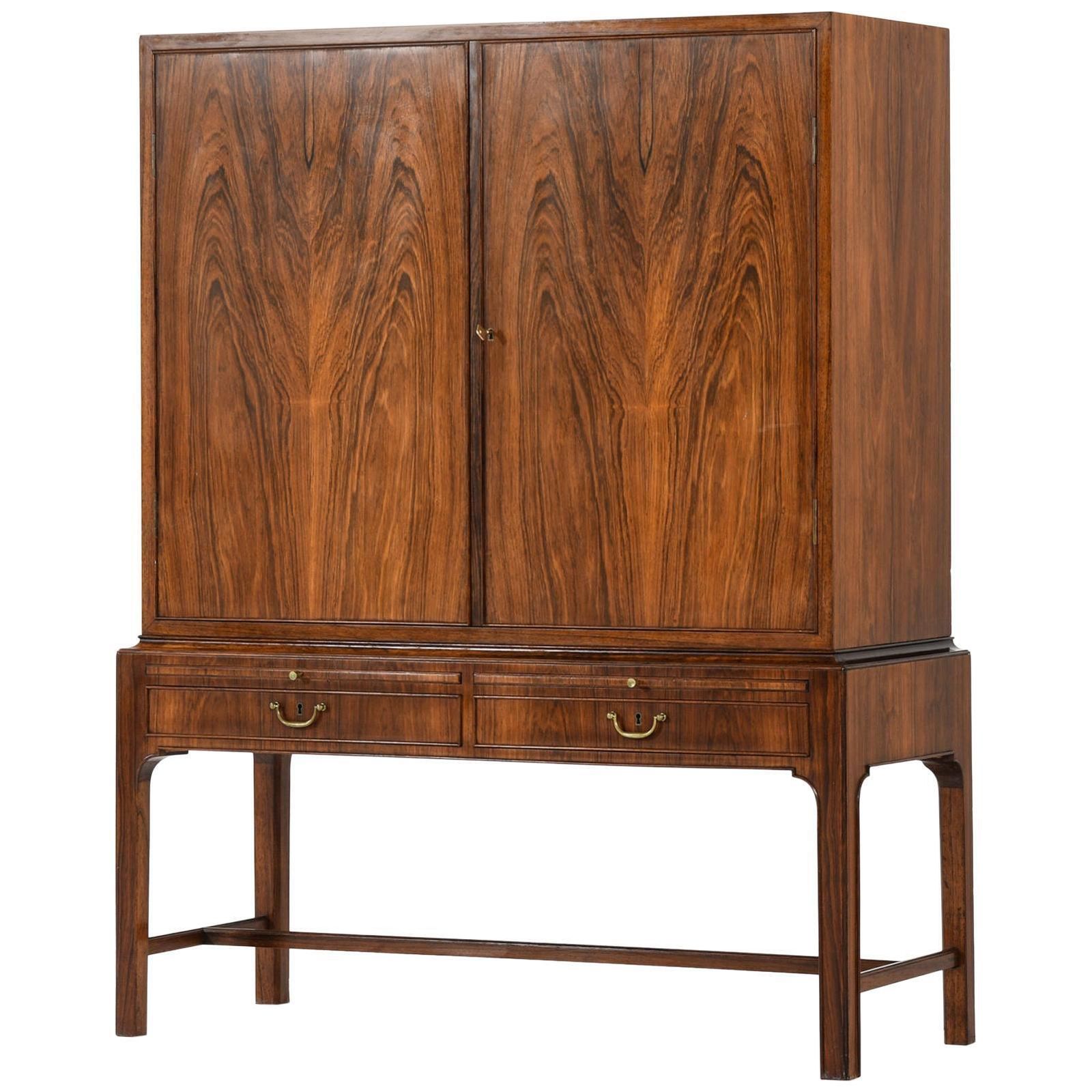 Cabinet In The Style Of Kaare Klint By Cabinetmaker C.B. Hansen In Denmark