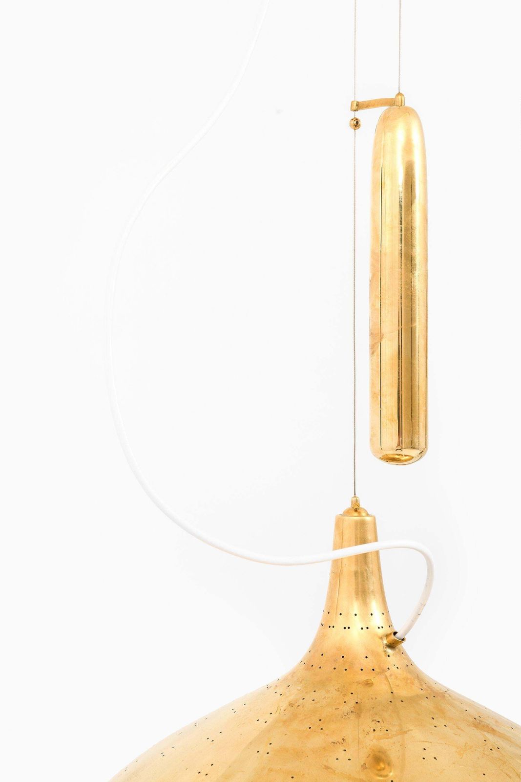 Ceiling Lamp In Brass And Glass By Paavo Tynell, 1950's photo furniture