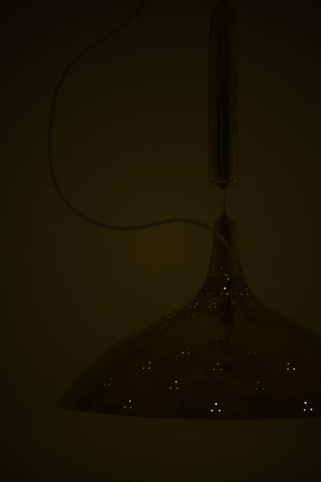 Ceiling Lamp In Brass And Glass By Paavo Tynell, 1950's photo vinterior