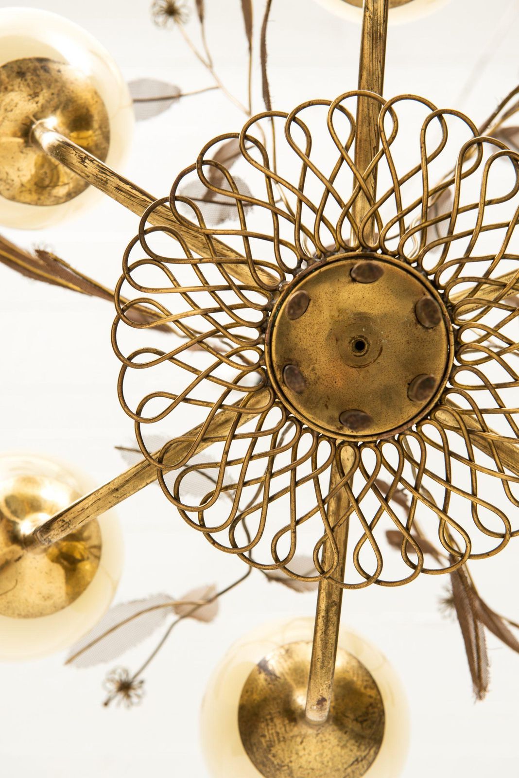 Paavo Tynell Ceiling Lamp Model 9020/6 Produced By Taito Oy In Finland photo for sale