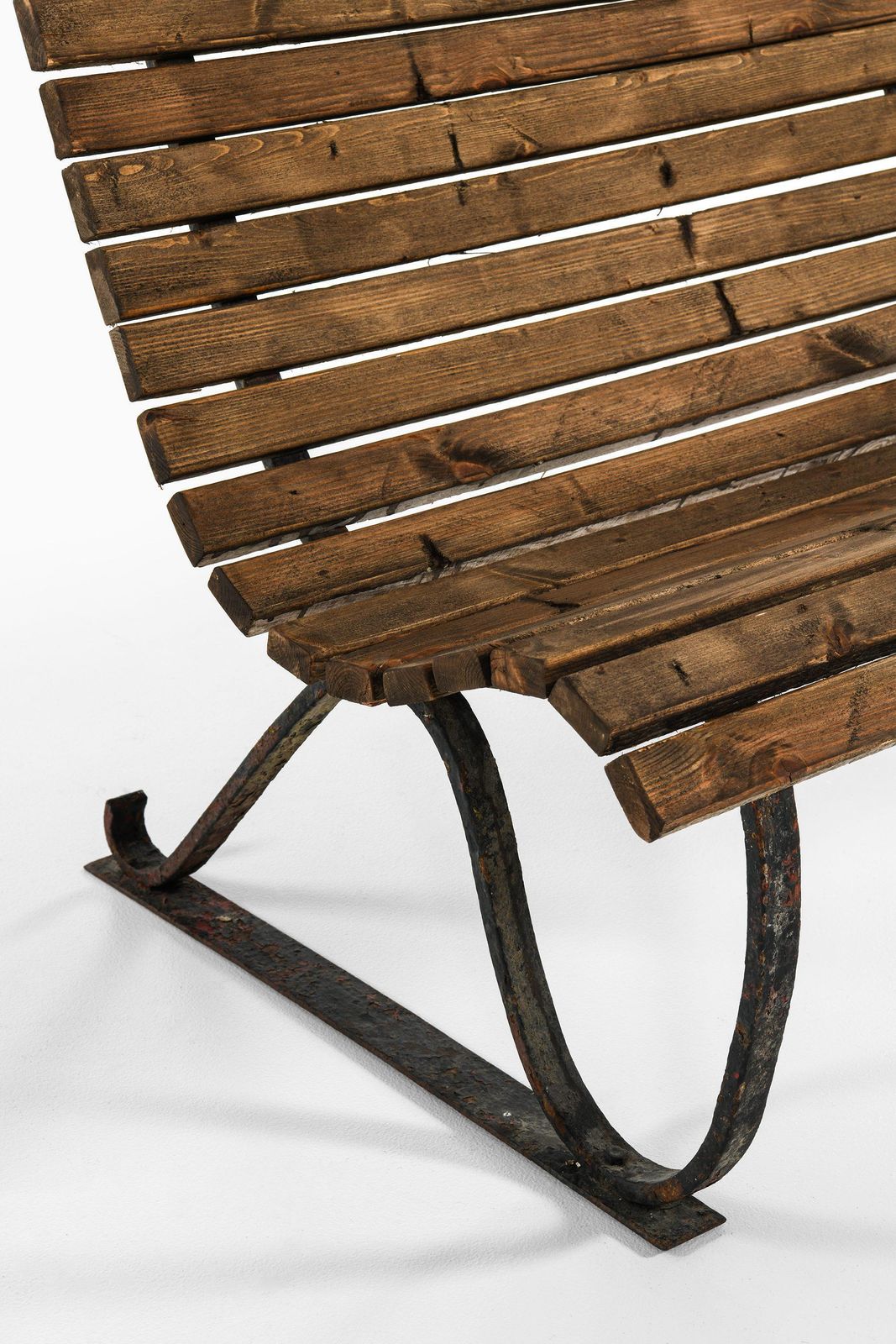 Garden Sofa In Cast Iron And Wood, 1940's photo vinterior
