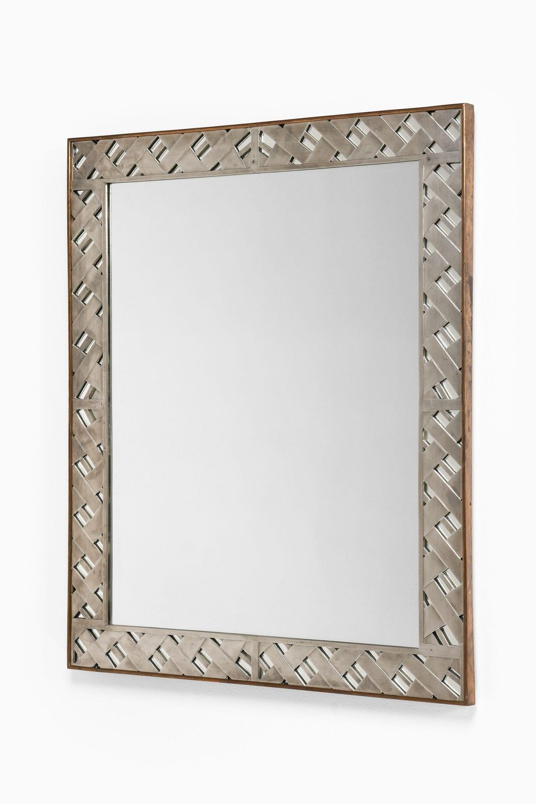 Mirror In Pewter With Brass Frame By Björn Trädgårdh, 1930 1934, Svenskt Tenn photo Home Decor