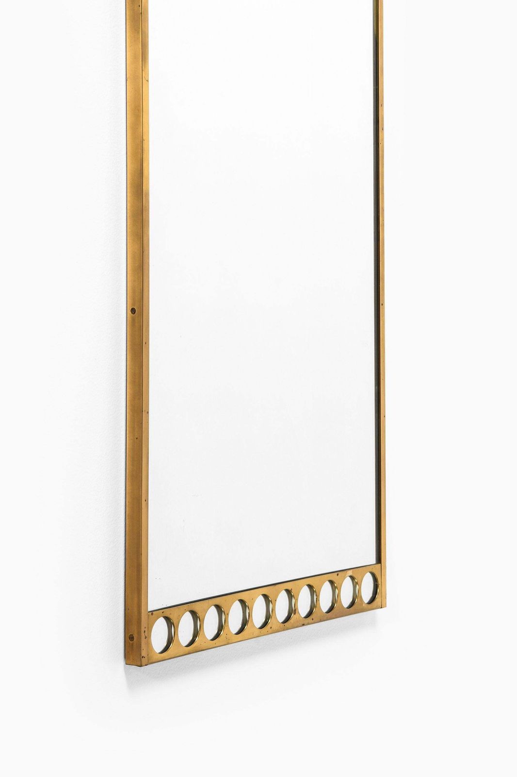 Very Rare Mirror In Brass By Fröseke Ab Nybrofabriken In Sweden, 1960's photo furniture