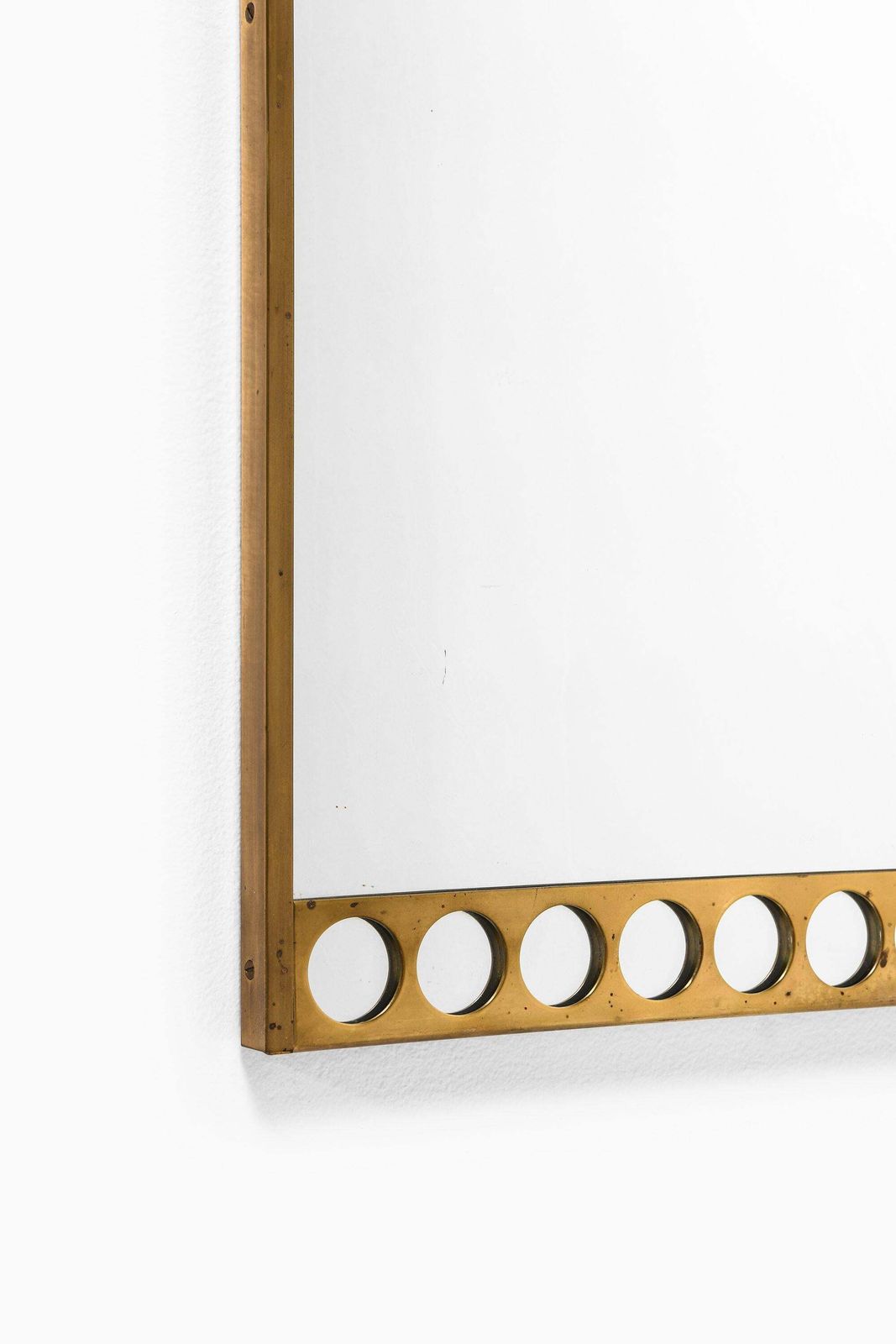 Very Rare Mirror In Brass By Fröseke Ab Nybrofabriken In Sweden, 1960's photo Home Decor