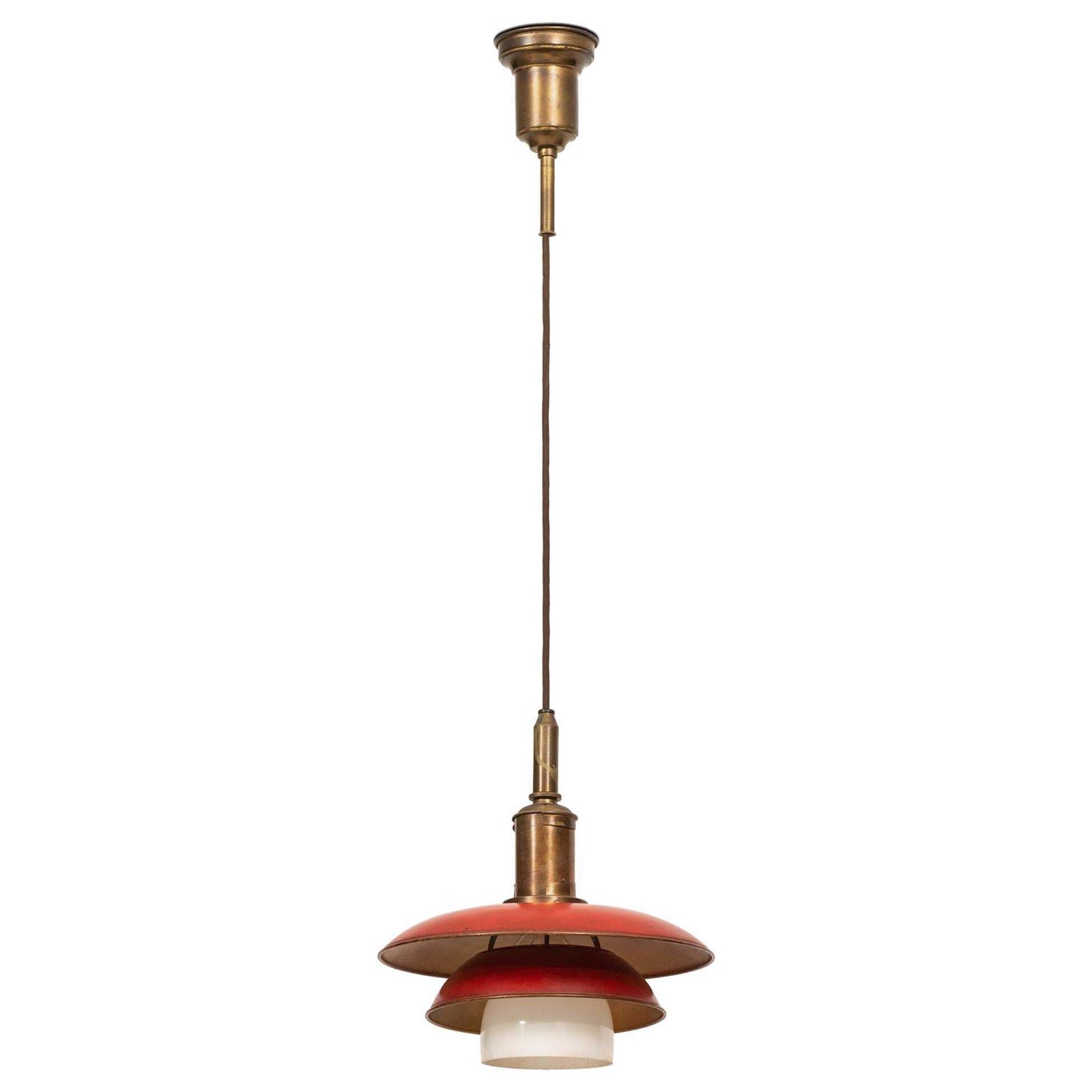Poul Henningsen Ceiling Lamp Model Ph 3/3 Produced By Louis Poulsen In Denmark