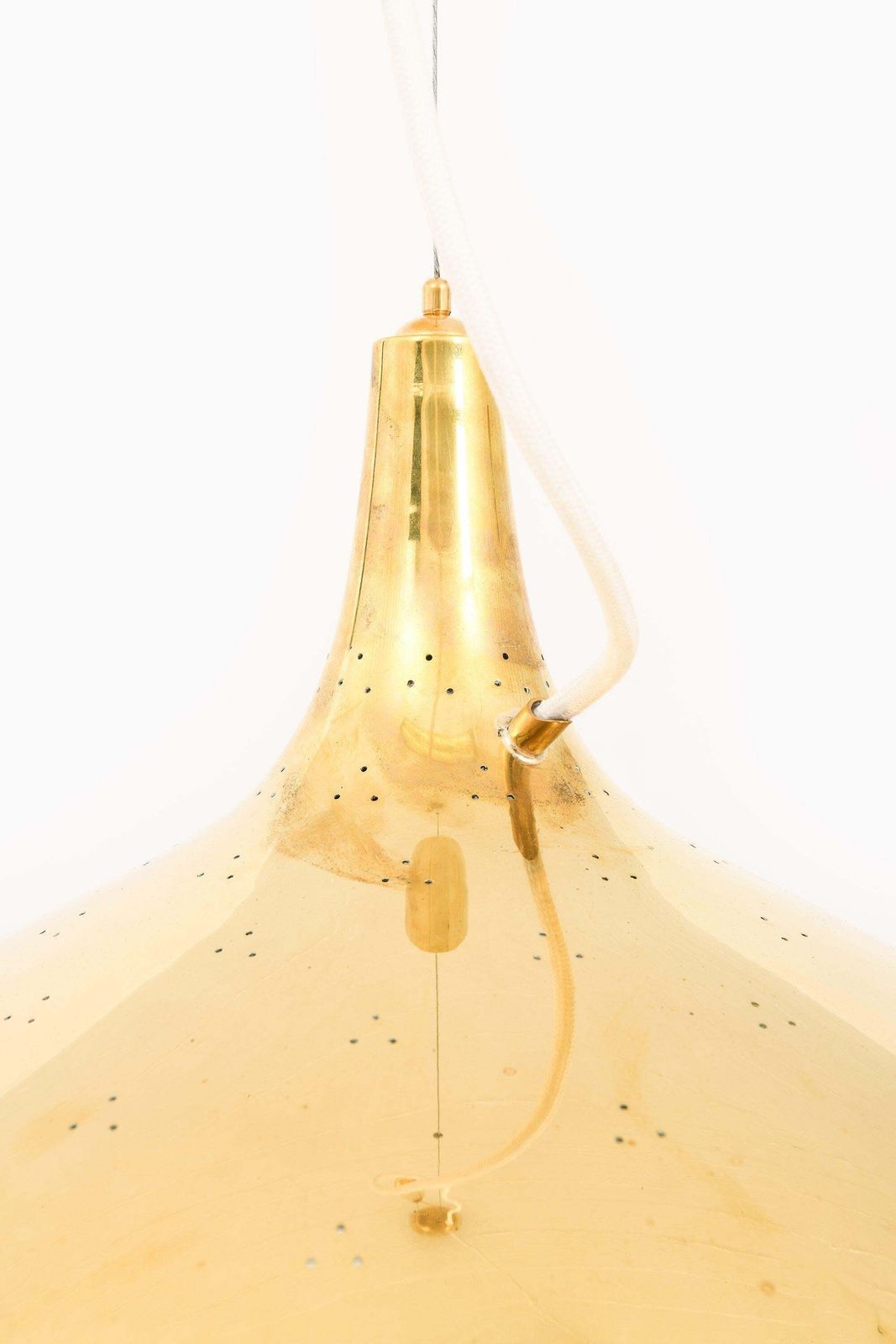 Ceiling Lamp In Brass And Glass By Paavo Tynell, 1950's photo vinterior