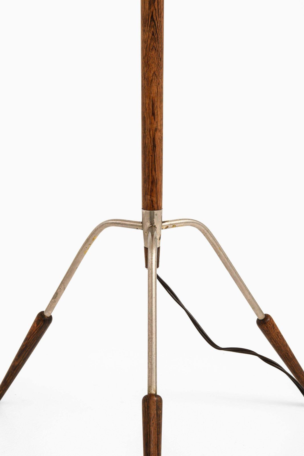 Tripod Floor Lamp In Rosewood And Steel Attributed To Jo Hammerborg, 1960's photo Lighting
