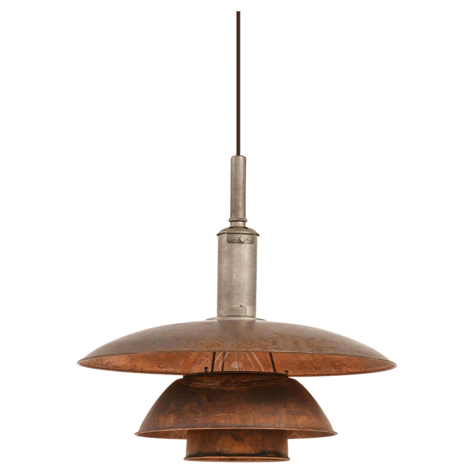 Ceiling Lamp In Copper And Nickel Plated Steel By Poul Henningsen, 1920's