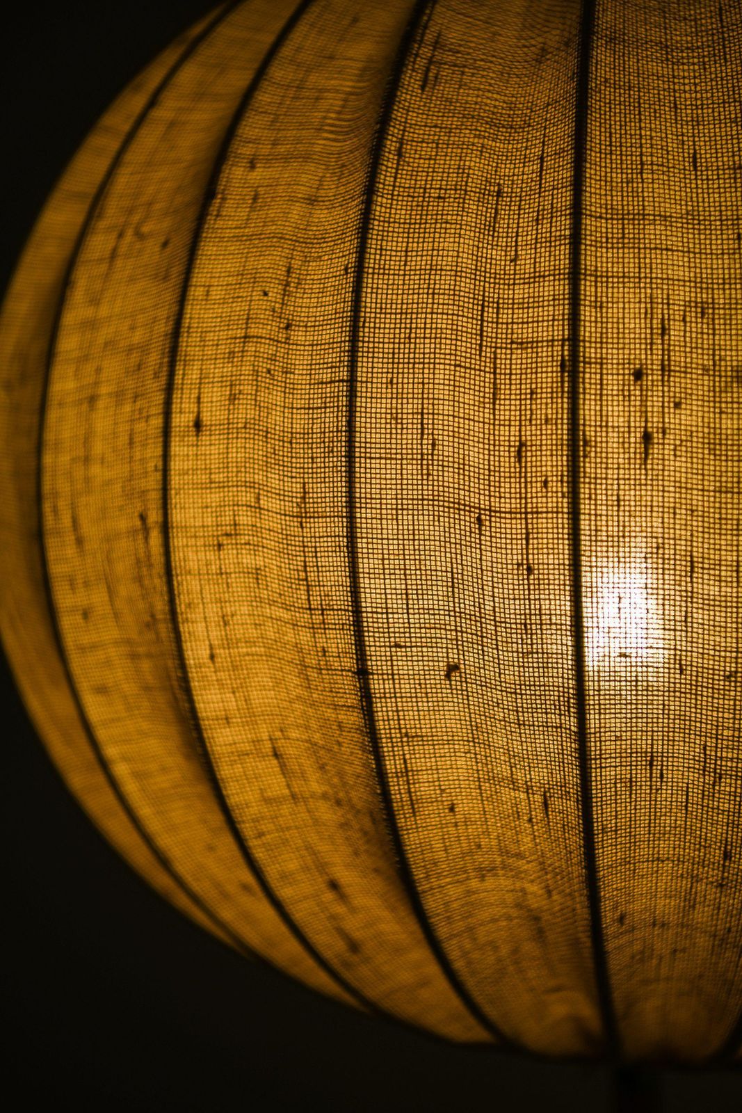 Floor Lamp In Brass And Fabric By Hans Bergström, 1950's photo buy