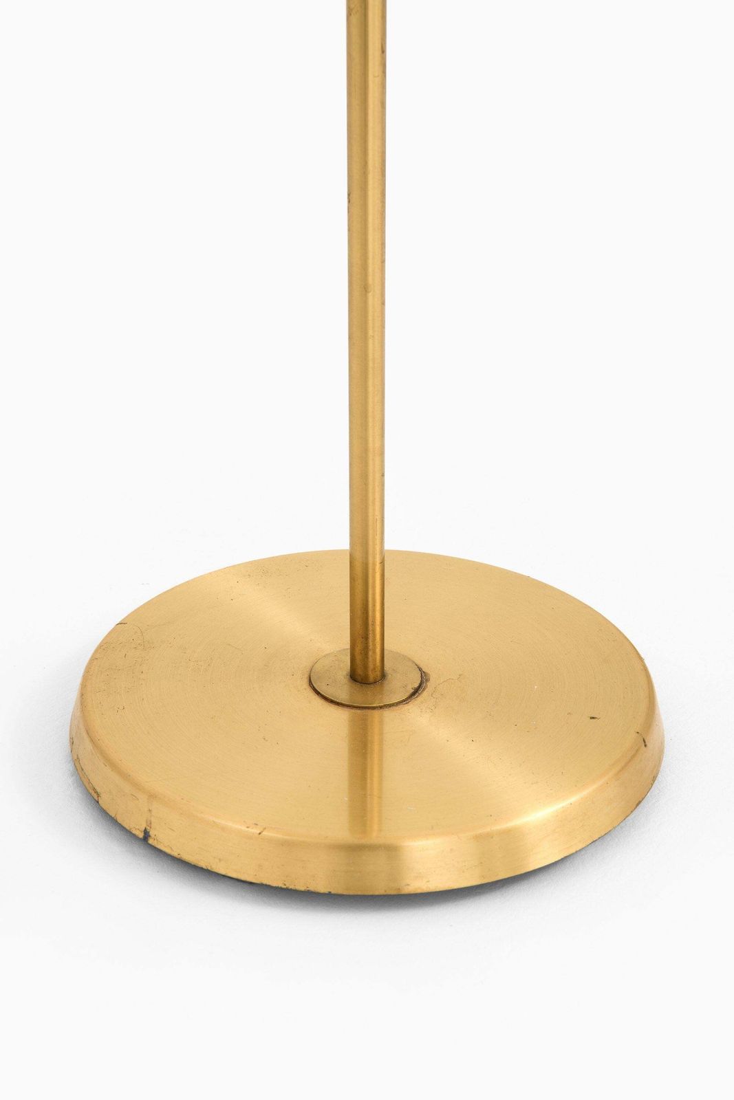 Floor Lamp In Brass And Fabric Attributed To Hans Bergström, 1950's photo Lighting