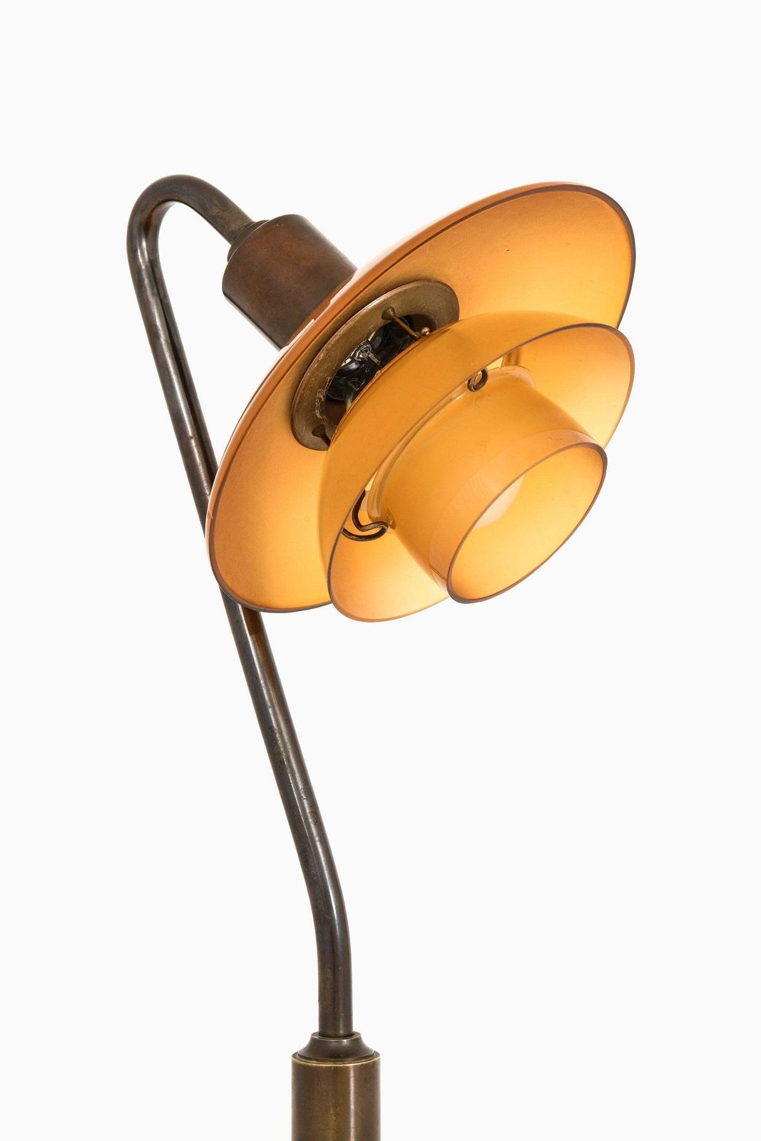 Table Lamp In Browned Brass Frame By Poul Henningsen, 1931 1933 photo for sale