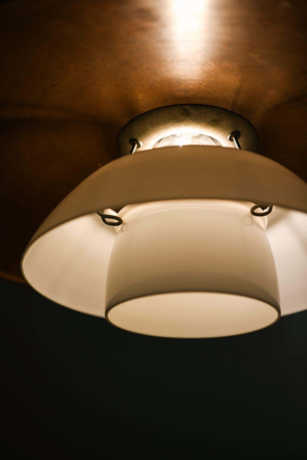 Ceiling Lamp In Copper And Glass By Poul Henningsen, 1930's photo vinterior
