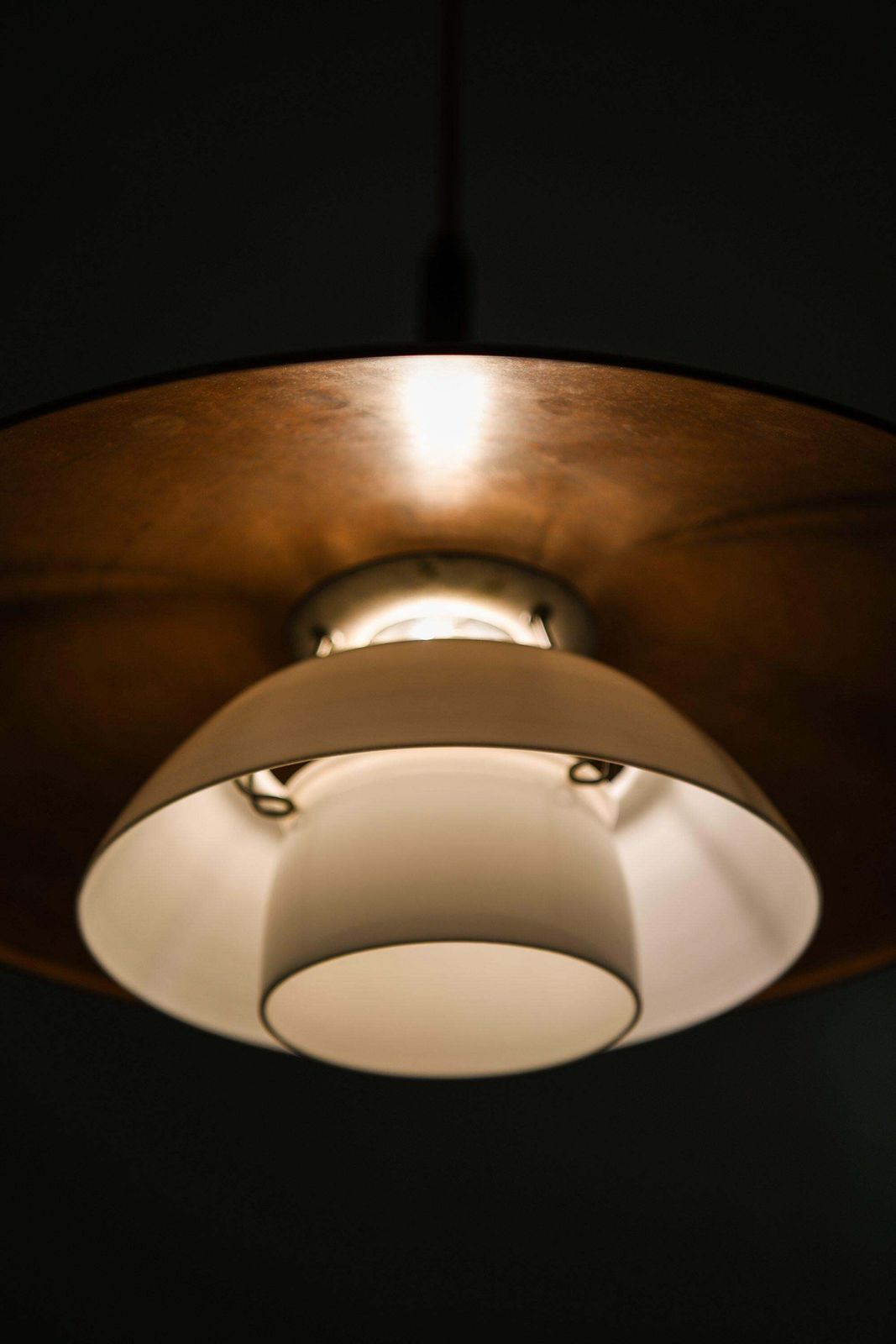Ceiling Lamp In Copper And Glass By Poul Henningsen, 1930's photo buy