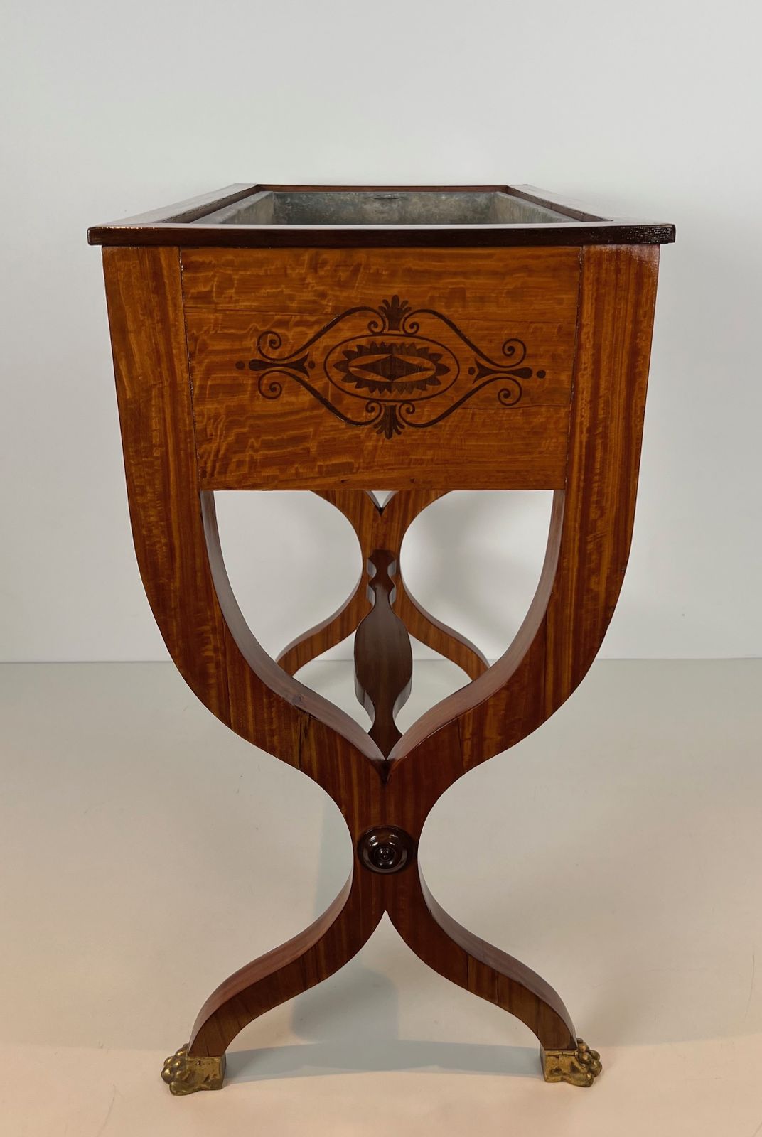 Mahogany Jardinière With Amaranth Inlay And "X" Base And Bronze Claw Feet From The Charles X Period photo 4800.0
