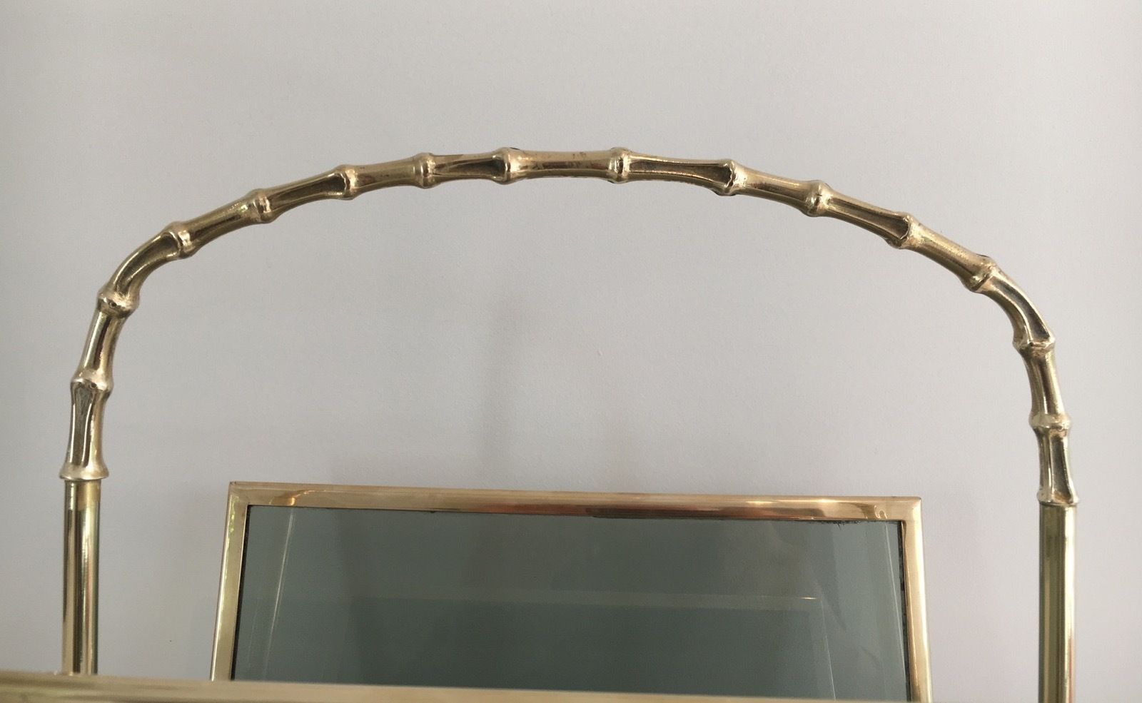 Faux Bamboo Style Magazine Rack In Bronze From Maison Baguès photo 1250.0