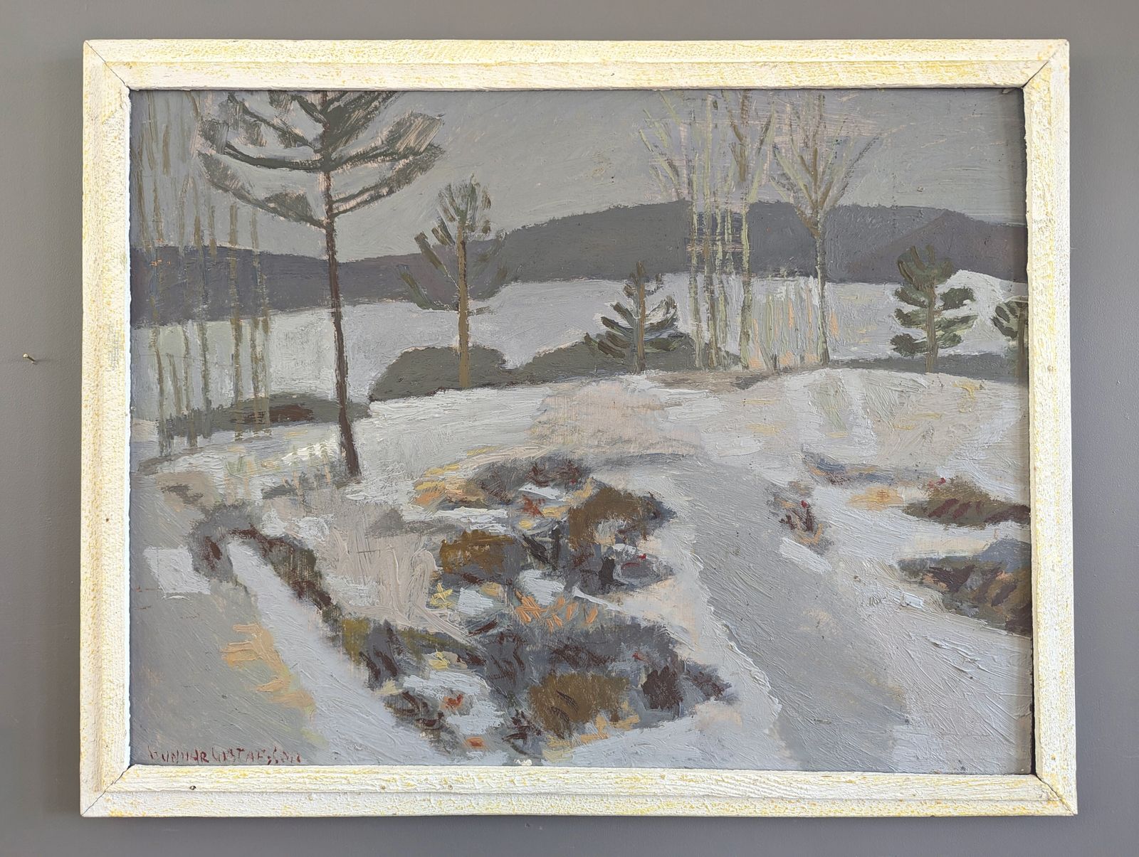 Quiet Season, Oil Painting, Mid 20th Century