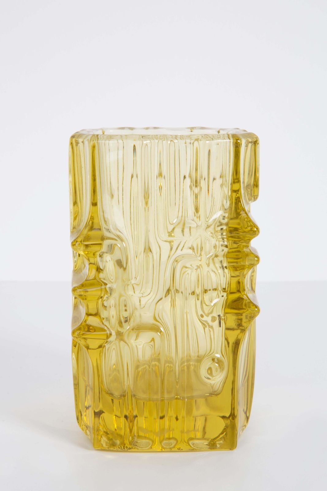 Yellow Vase By Vladislav Urban For Sklo Union, 20th Century, Europe, 1960s photo for sale