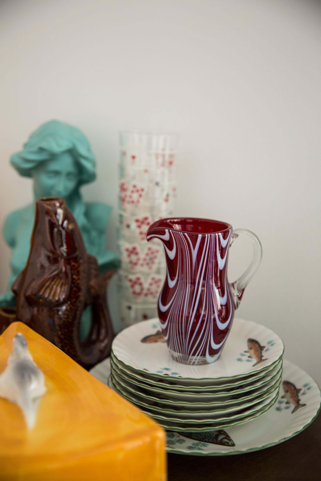 Mid Century Vintage Dark Red Small Vase, Europe, 1960s photo for sale