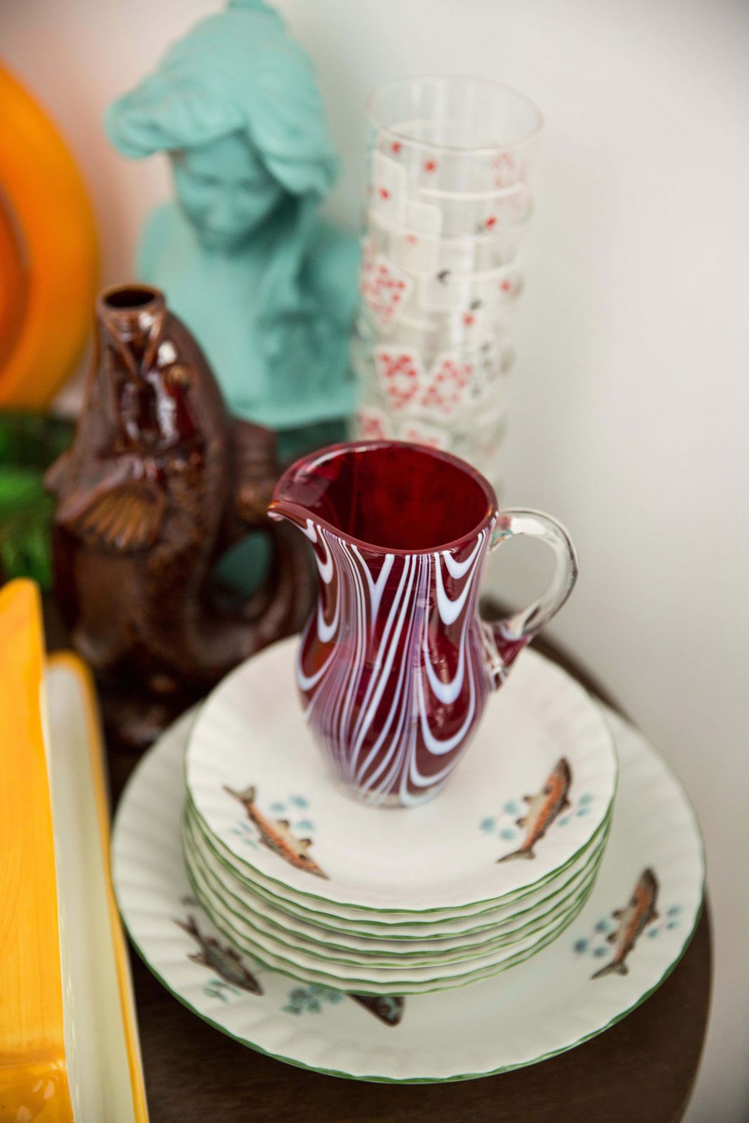 Mid Century Vintage Dark Red Small Vase, Europe, 1960s photo Home Decor