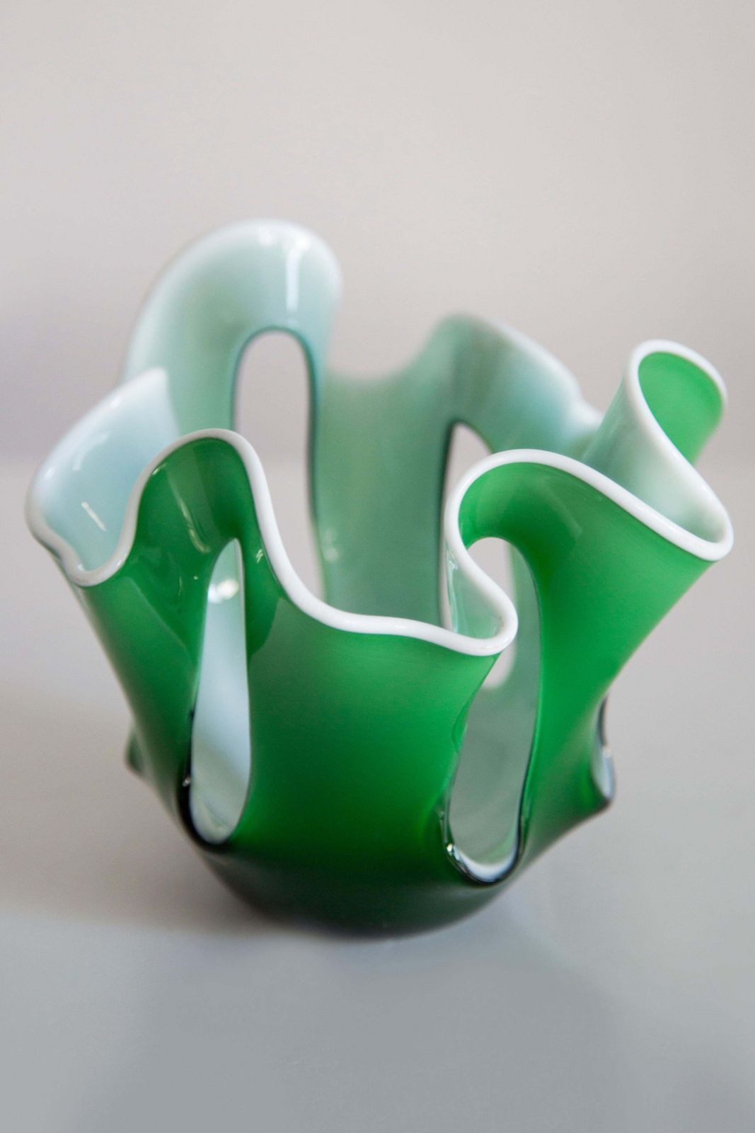 Mid Century Vintage Green Artistic Glass Vase, Europe, 1970s photo buy
