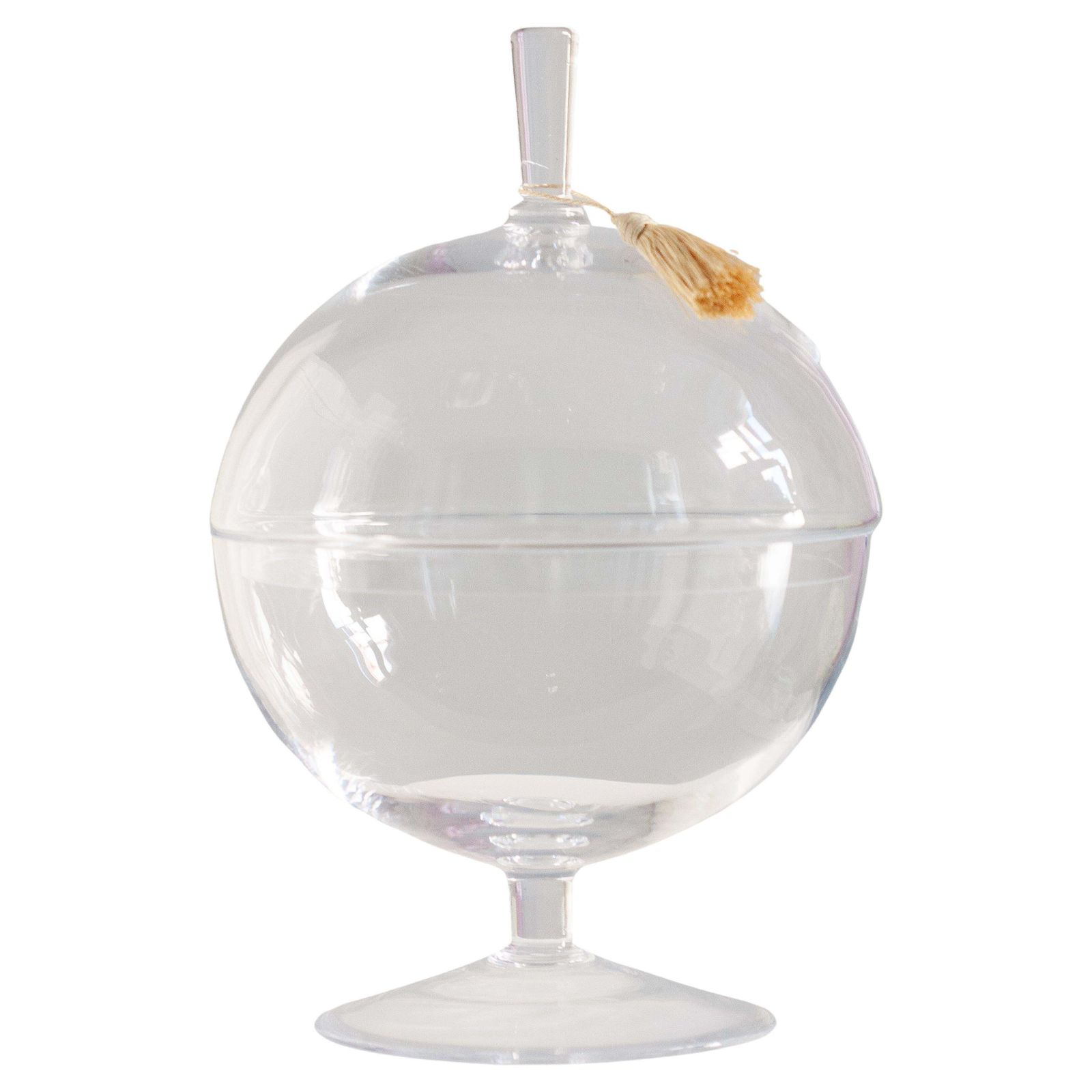 Big Mid Century Transparent Vase For Candy, Italy, 1960s