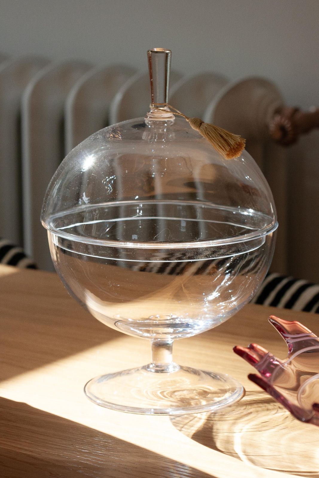 photo furniture Big Mid Century Transparent Vase For Candy, Italy, 1960s