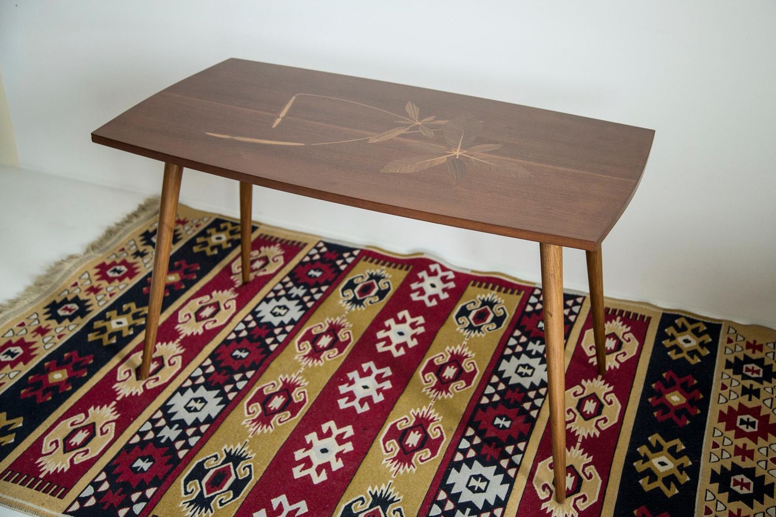 Midcentury Boho Style Wool Carpet, 1960s photo vintage