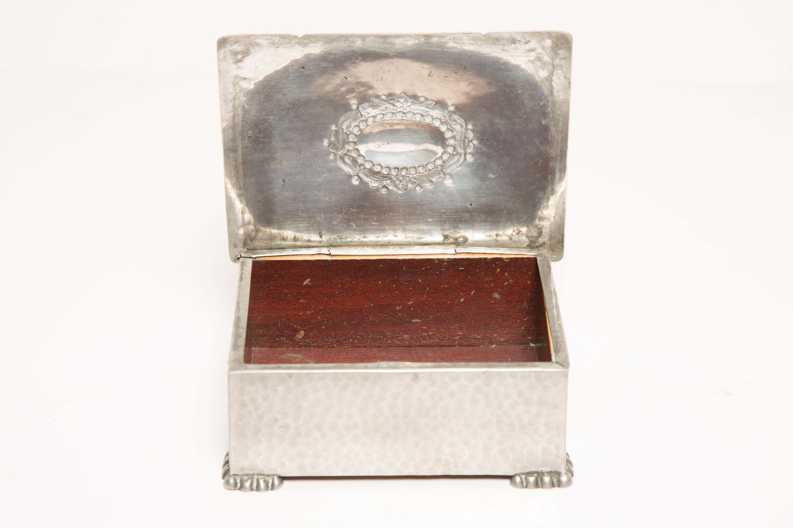 Mid Century Silver Casket, Cigarette Case, Or Jewelry Box, Italy, 1960s photo vinterior