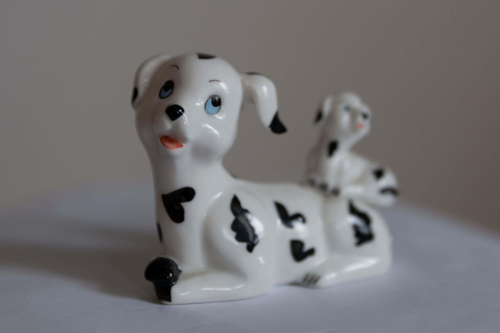 20th Century Mini White Dalmatians Dogs Sculpture, Italy, 1960s photo buy