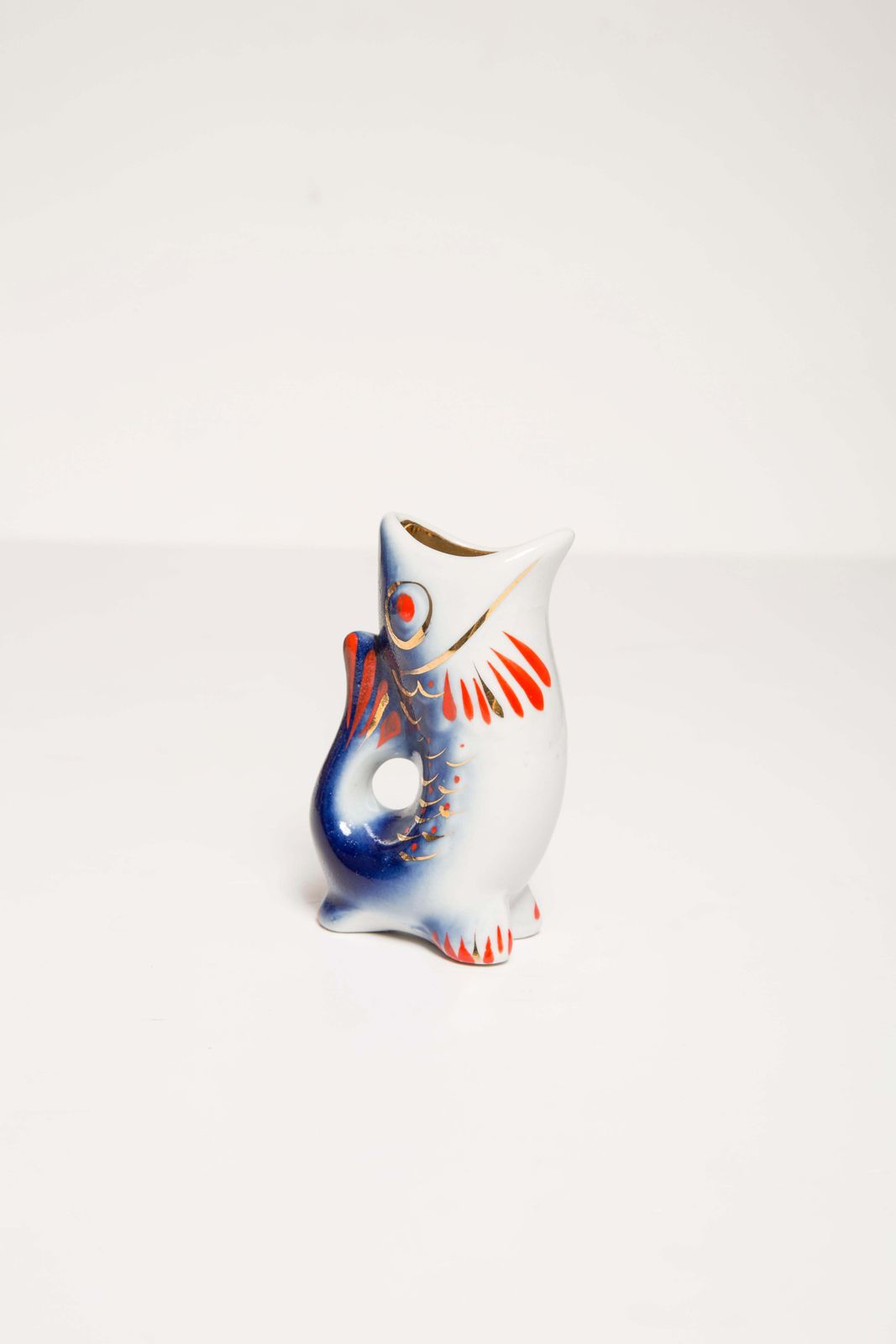 photo for sale Blue Fish Glass Decanter And Glasses, 20th Century, Europe, 1960s