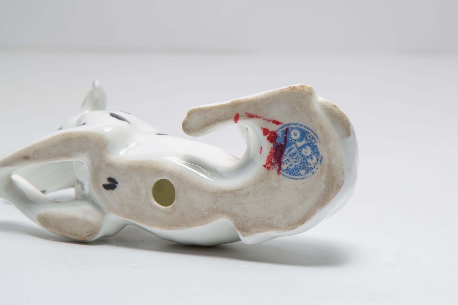 20th Century Mini White Dalmatian Dog Sculpture, Italy, 1960s photo vintage