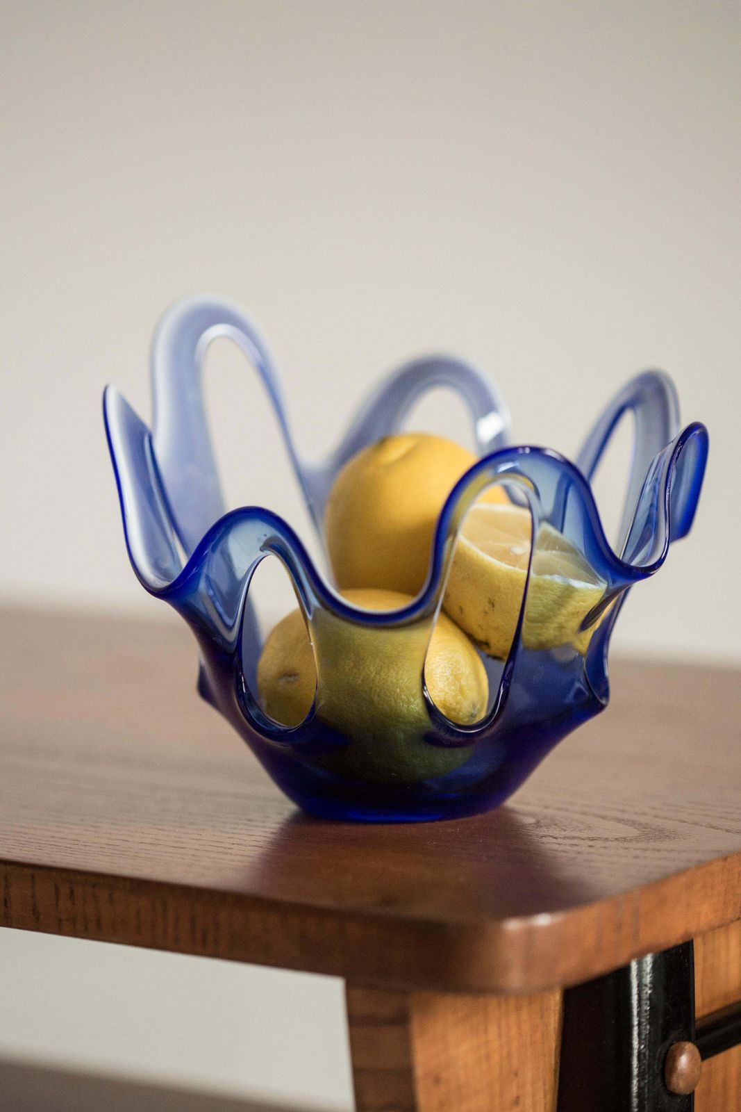 Midcentury Blue Vase Candlestick, Europe, Poland, 1960s photo 112.0