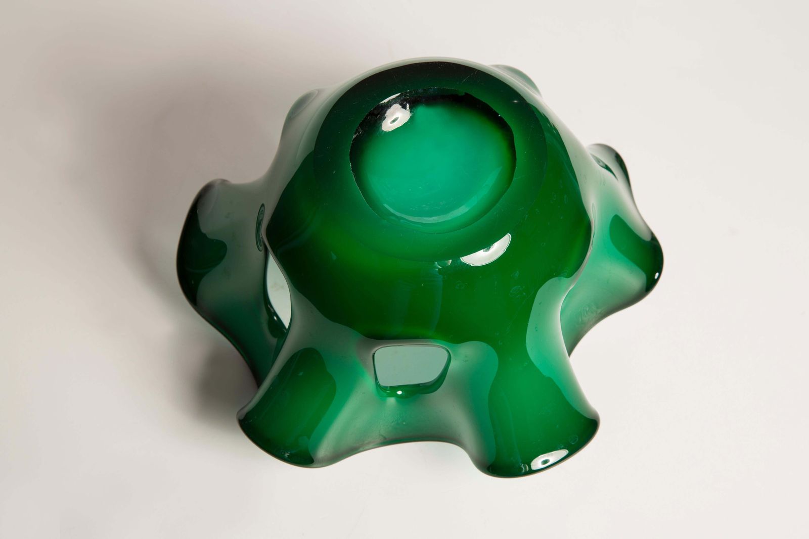 photo furniture Mid Century Green And White Vase Artistic Bowl Candlestick, Europe, 1960s