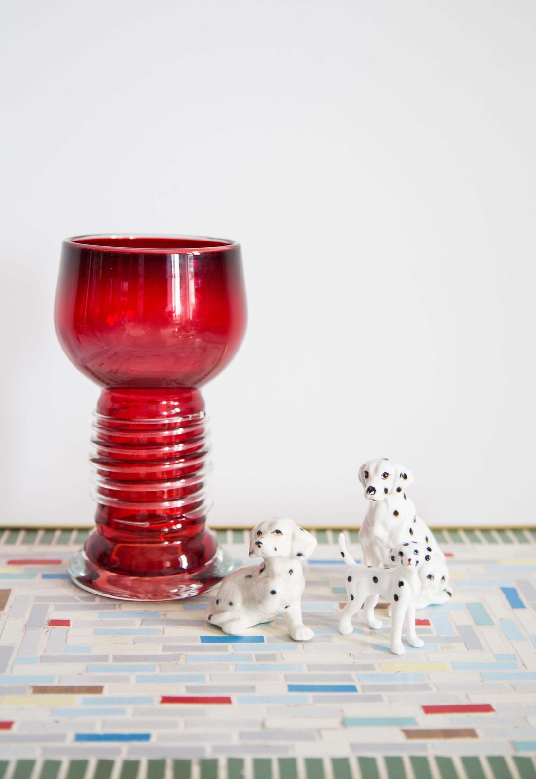 Mid Century Vintage Artistic Glass Red Vase, Tarnowiec, Sulczan, Europe, 1970s photo for sale