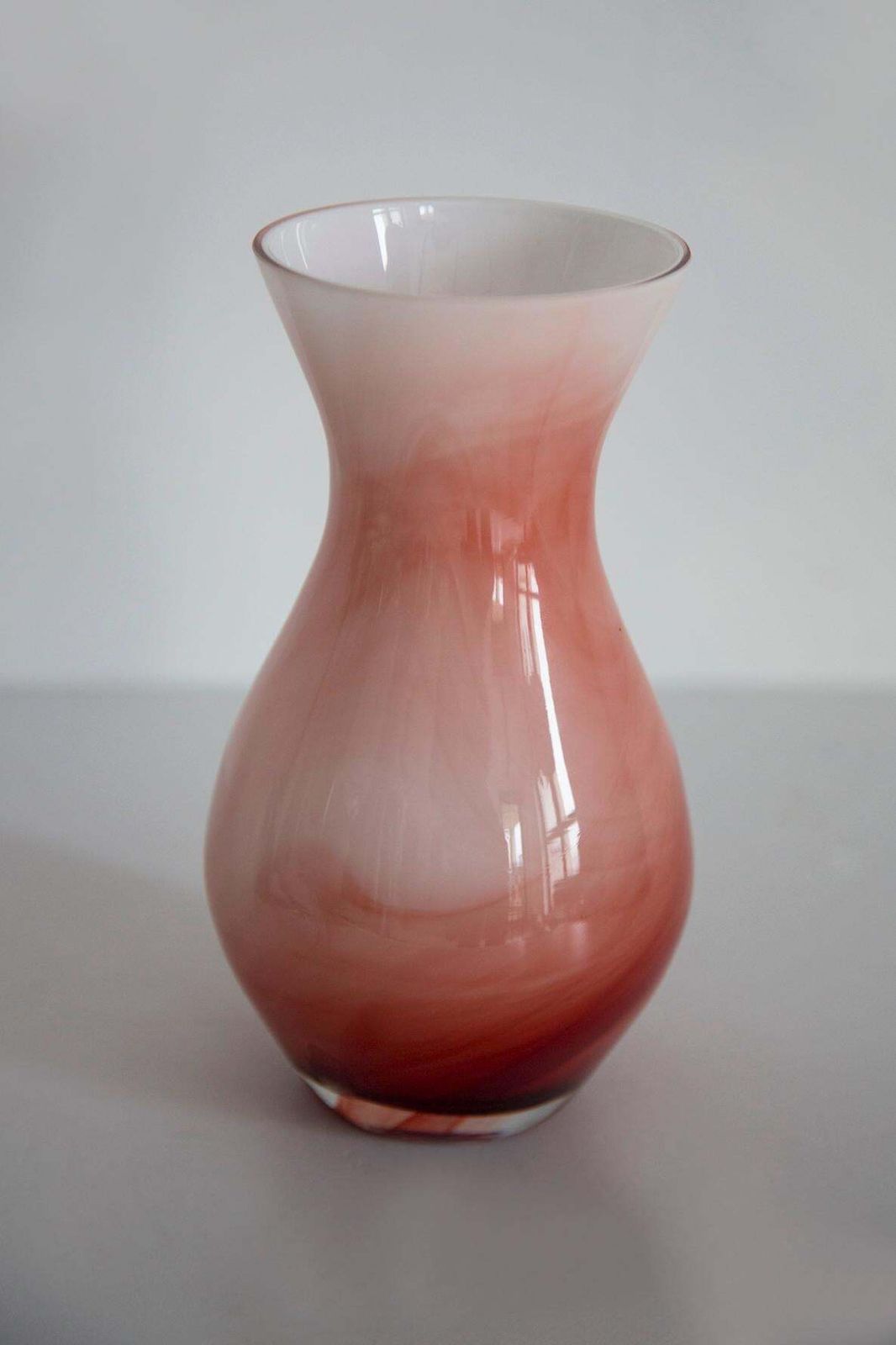 Mid Century White And Orange Hand Made Artistic Vase, Europe, 1960s photo 93.0
