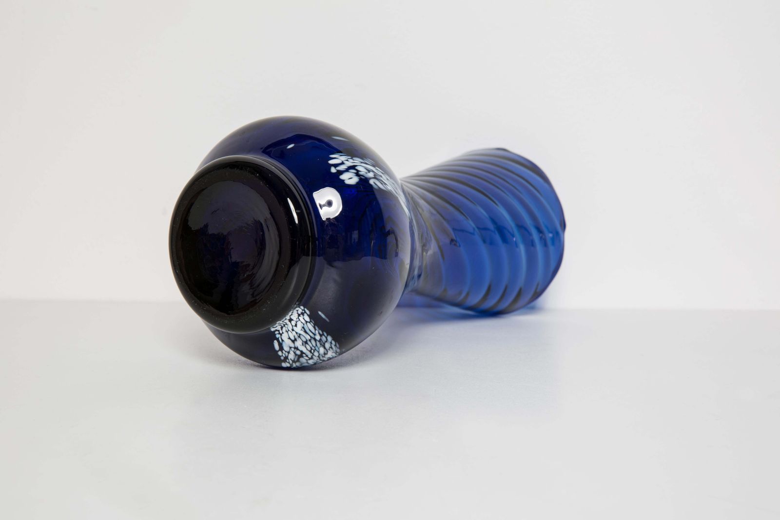 Mid Century Small Blue And White Murano Vase, Europe, 1960s photo 102.0