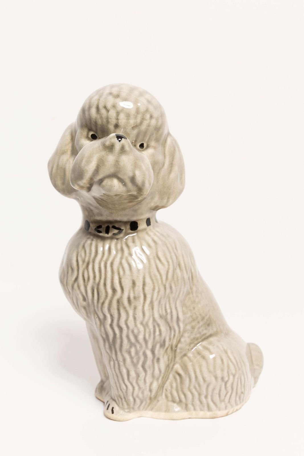 20th Century Small Gray Poodle Dog Sculpture, Italy, 1960s photo furniture