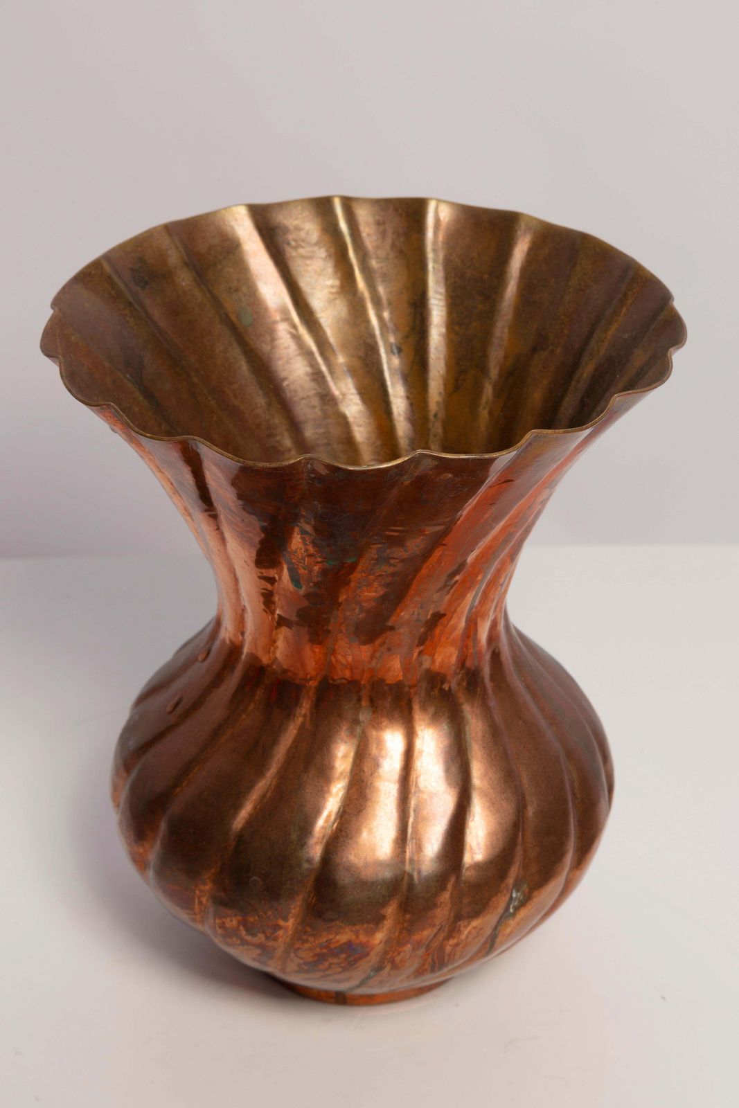 Mid Century Old Brass Vase, Italy, 1960s photo Home Decor